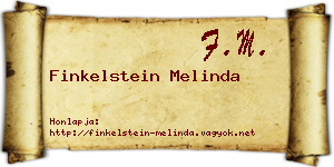 Finkelstein Melinda névjegykártya